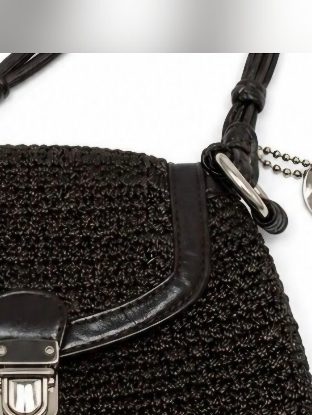 THE SAC Crochet shoulder bag with sequin embellishment. EUC. - Picture 3 of 5
